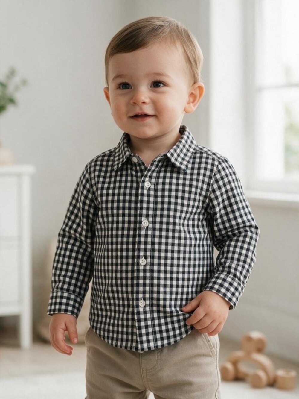 Carter's Gingham Button-Up Shirt Size 18 Months